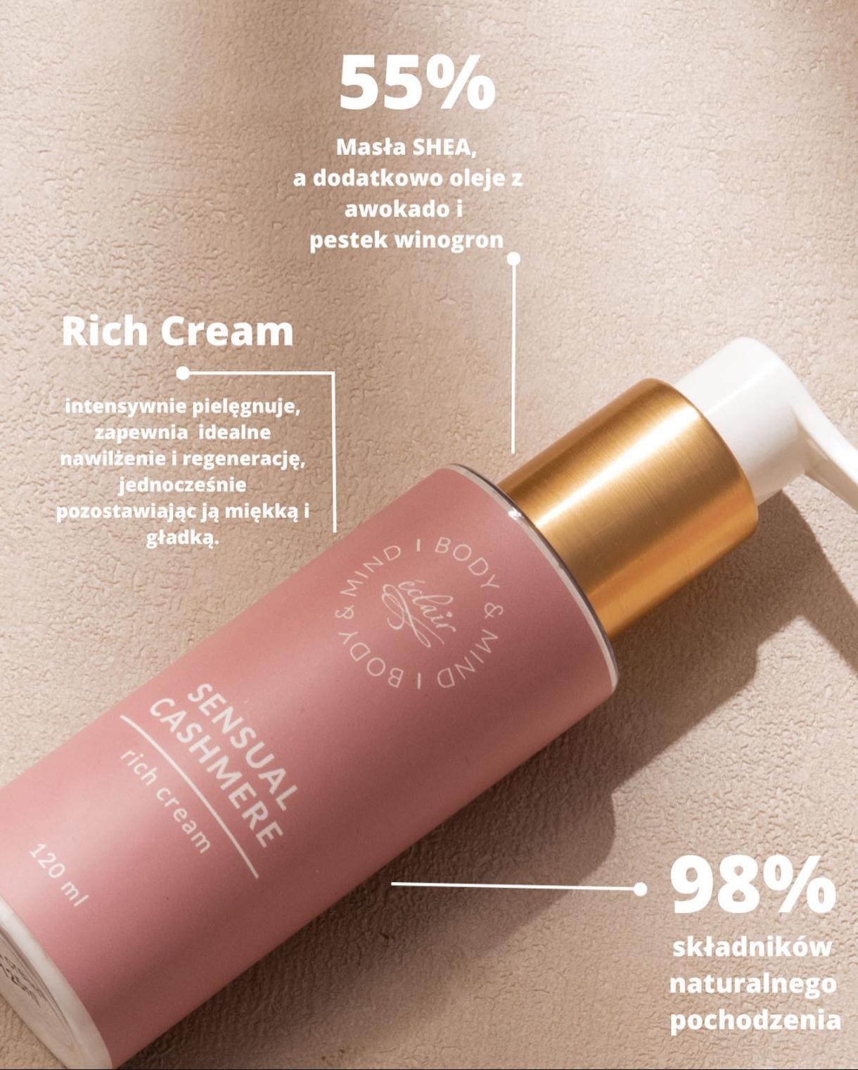 krem do rąk Sensual Cashmere Rich Cream Eclair Body&Mind